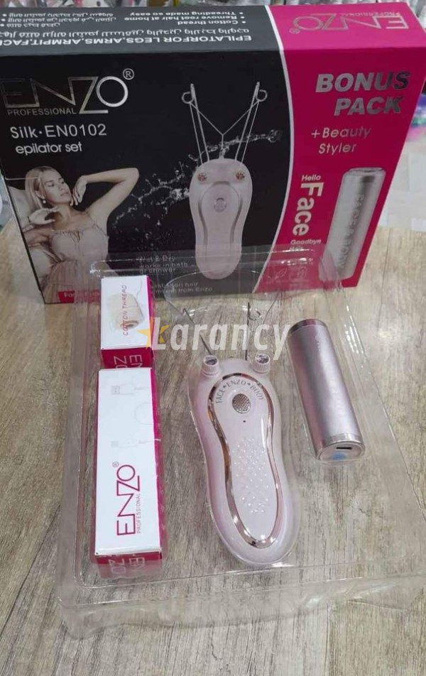 ENZO PROFESSIONAL Épilateur Electrique Au Fil De Coton sans fil silk wet & dry