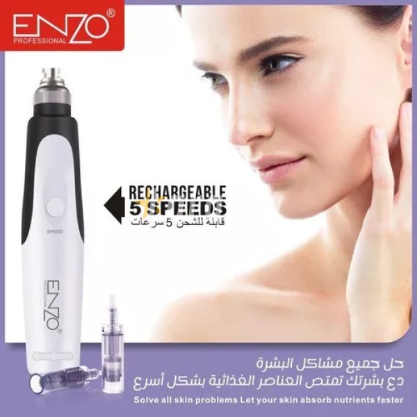 ENZO PROFESSIONAL Derma Pen Micro Aiguille Stylo Électrique Rechargeable Antivieillissement De Peau